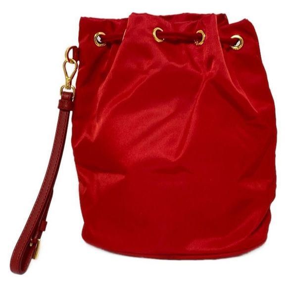 Prada Pouch - 1n1863 Red Drawstring Shape Leather - Picture 2 of 5